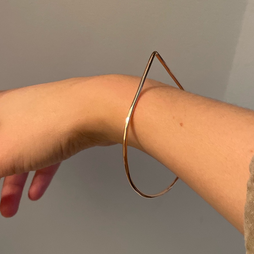 Rose Gold Plated Irregularly Shaped Bangle
